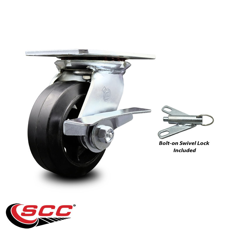 Rubber on Steel Caster