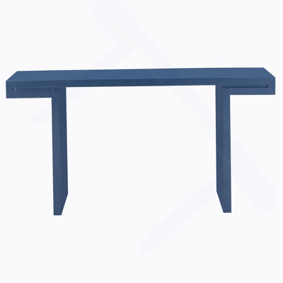 Large 60-Inch Console Table With Geometric Clean Lines Design,Stylish Entryway Table With Painted Finish And Adjustable Feet,Suitable For Living Room,Entryway,Hallway.