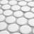 Hudson Penny Round Matte White 11-7/8" x 12-5/8" Porcelain Mosaic Floor and Wall Tile