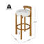 Ensemble de 2 tabourets de bar d'intérieur en bois avec dossier bas-54961129