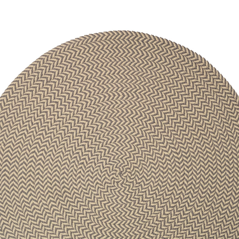 Tapis à chevrons tissés Schwanda, Rond 4 pi