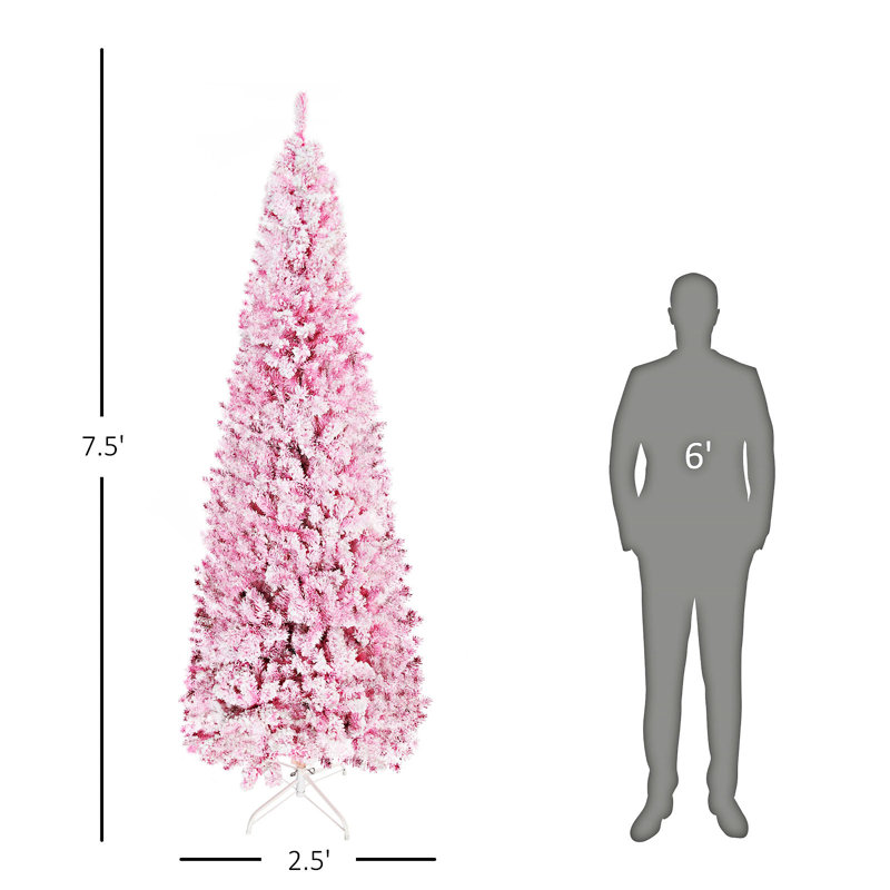 Arbre de Noël artificiel enneigé 7,5 pi de hauteur