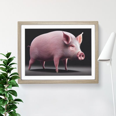 Cute Pig - Framed Print