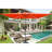 Rectangular Outdoor Umbrella With 26 Solar And Push Button Tilt Function Lights Windproof Design