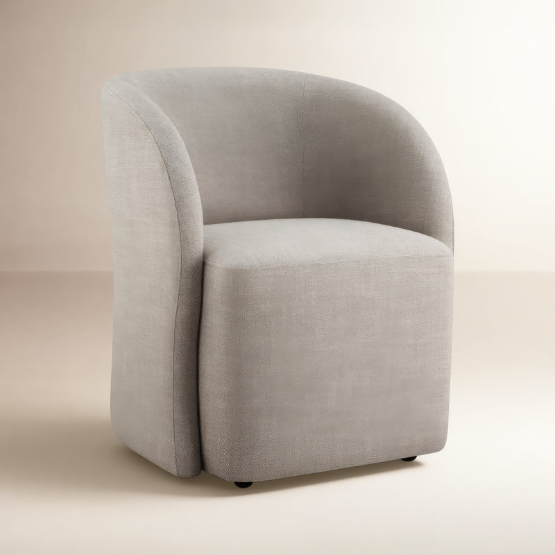 Frankie Caster Dining Chair Set of 2, Effie Flax Performance Linen