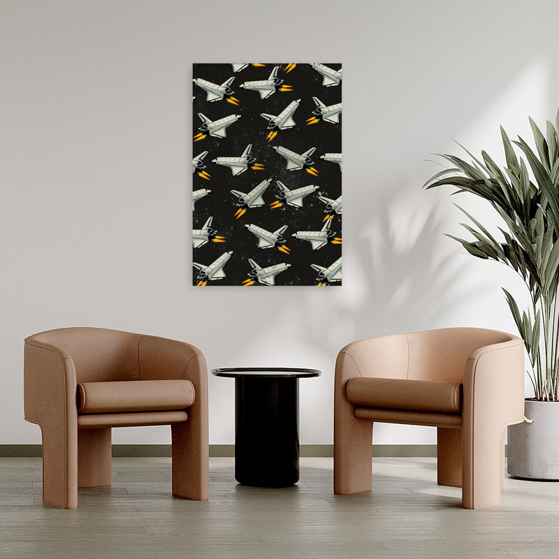 Cosmic Space Shuttles Abstract Contemporary Landscape Nature, art mural
