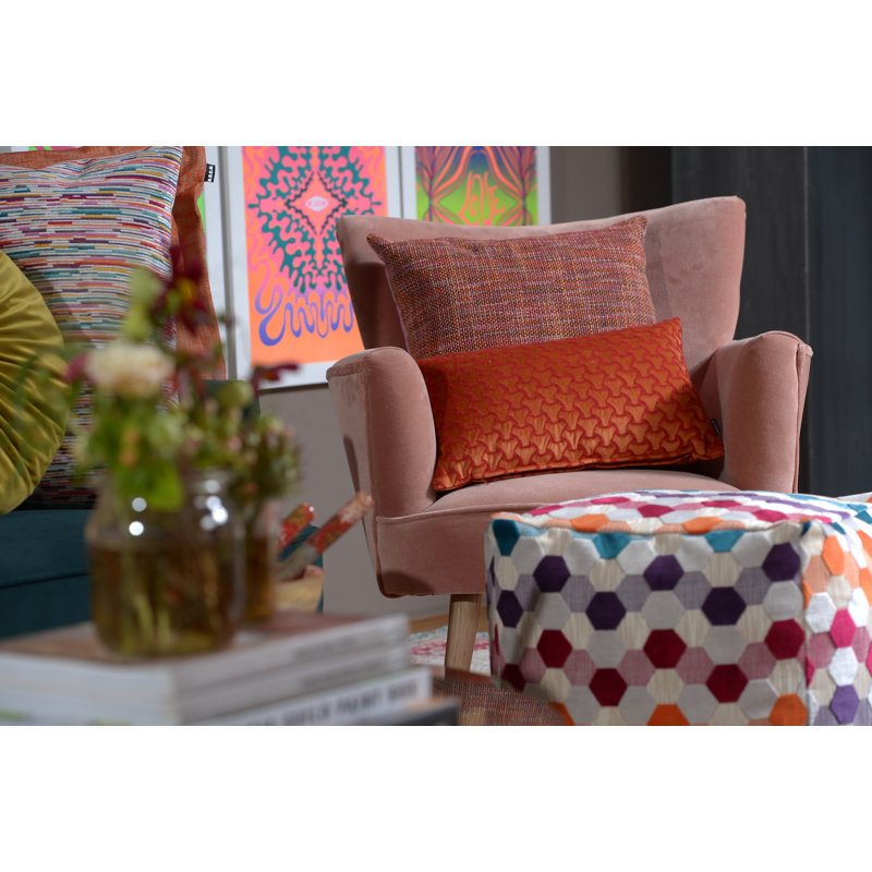Mosaico Square Cushion, Red