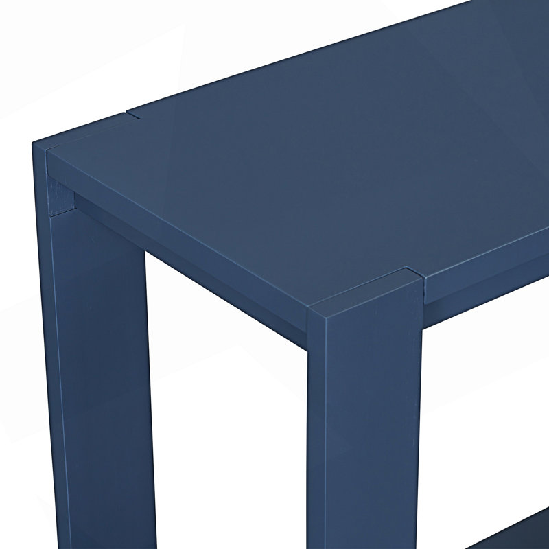 Console moderne minimaliste avec tablette inférieure et quatre pieds
