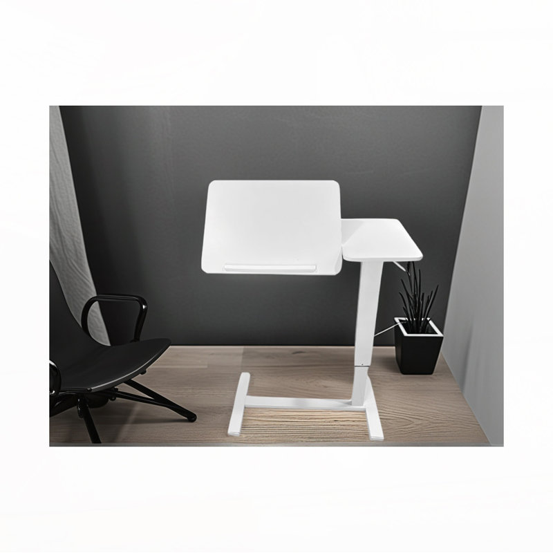 Table de chevet inclinable et mobile, Blanc