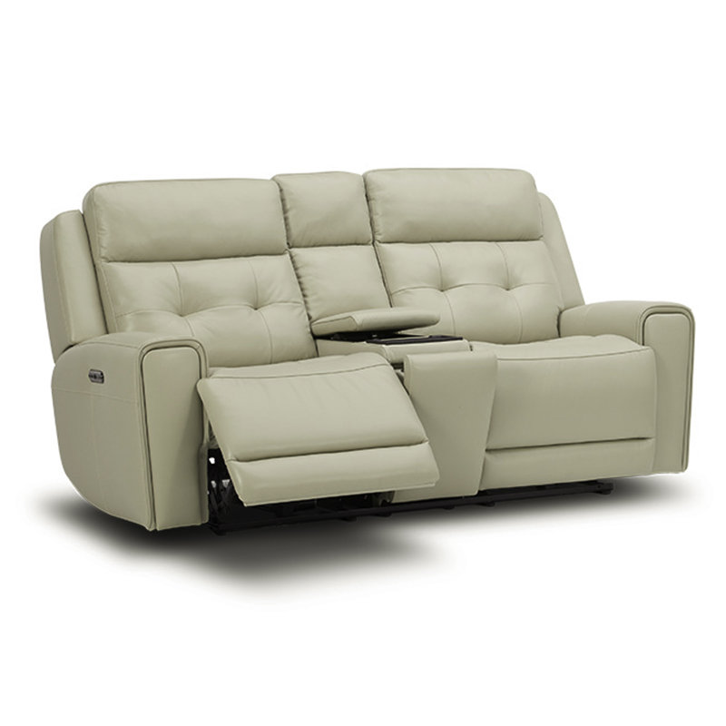 Iavor Leather Power Reclining Sofa, Dark Brown