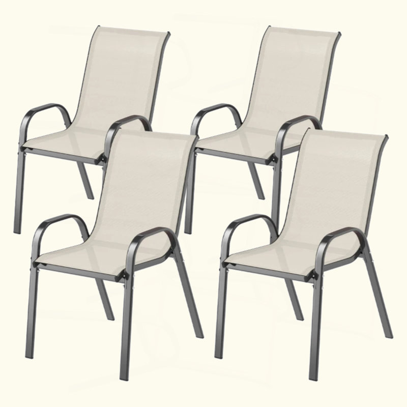 Ensemble de 4 chaises d'extérieur empilables