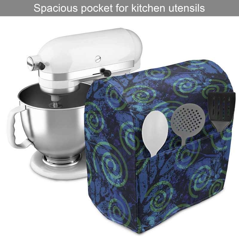 Housse pour batteur sur socle bleu / indigo East Urban Home