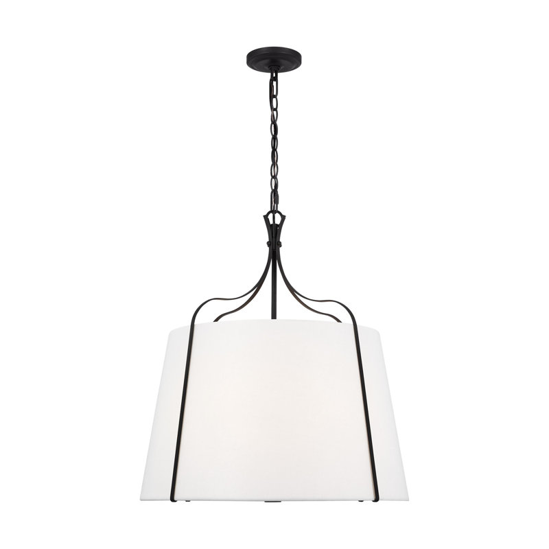 1 - Light Bell Pendant, Smith Steel, 27" H x 24.25" W x 24.25" D