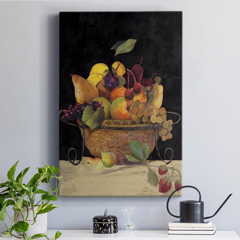 Fruit Basket II Revisit - reproduction sur toile tendue, H 48 po x l 32 po x P 1 po