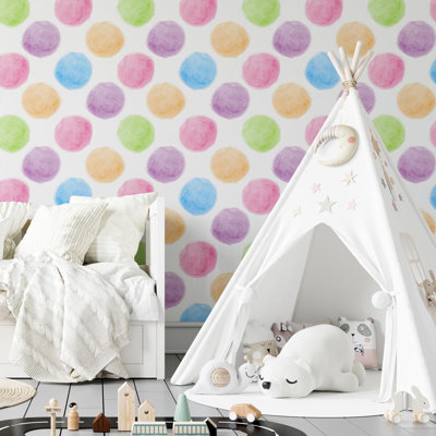 Rouleau de papier peint adhésif multicolore L 8,5 pi x l 24 po