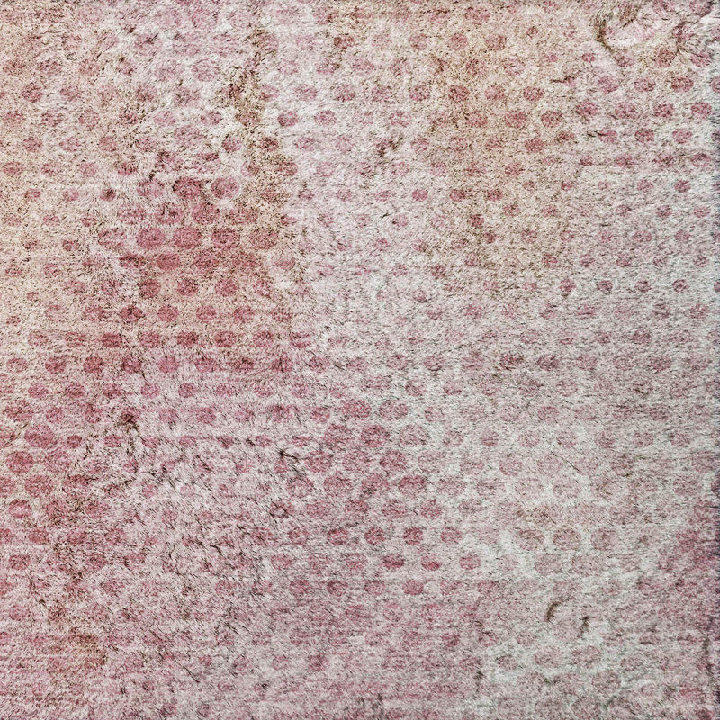 Tapis à poil long de qualité supérieure lavable à la machine ADS539, 9' x 12', Merlot