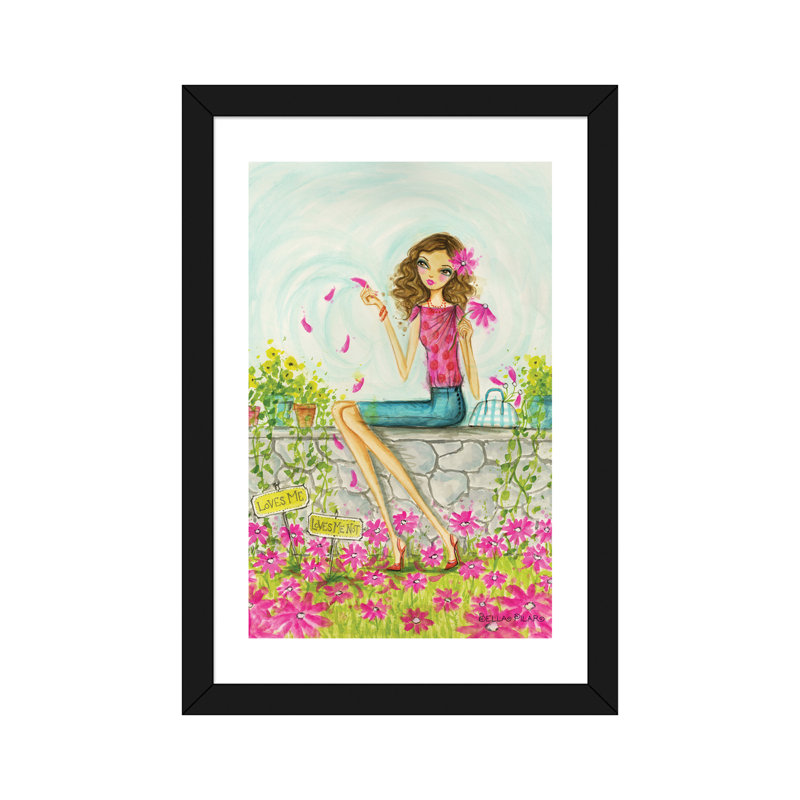 Printemps à Summerside # 4, art, Papier avec cadre noir, H 24 po x l 16 po x P 1 po