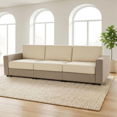 Oversized 3-Seat Modular Sectional Sofa