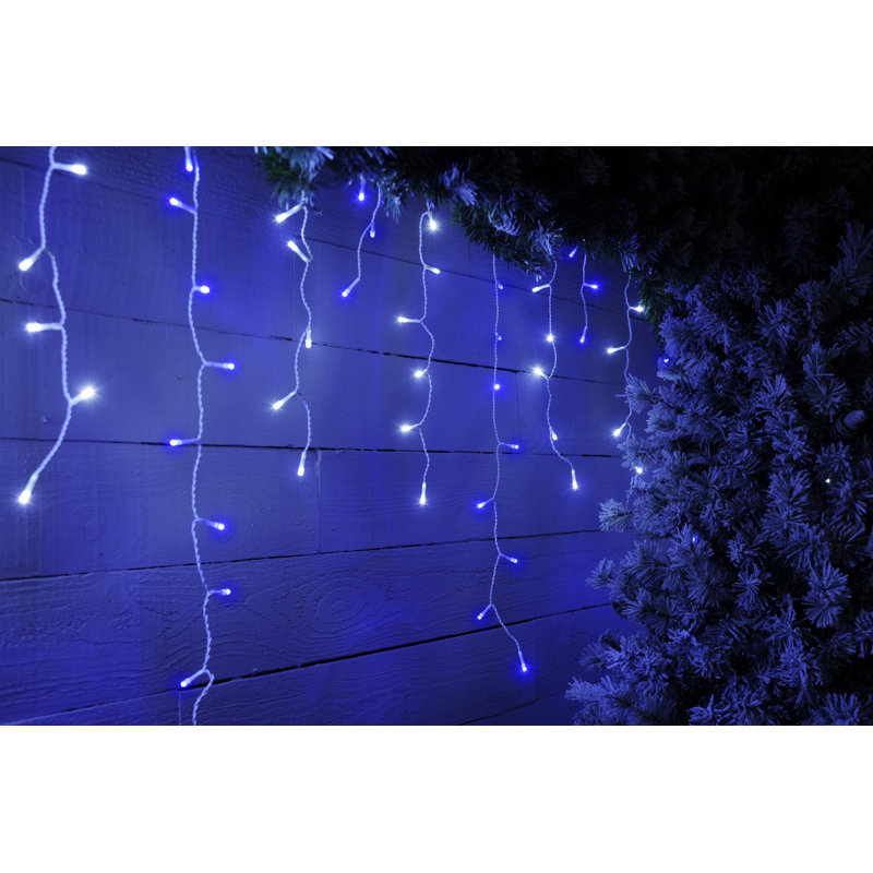 LED Indoor / Outdoor Icicle Lights, Blue/White