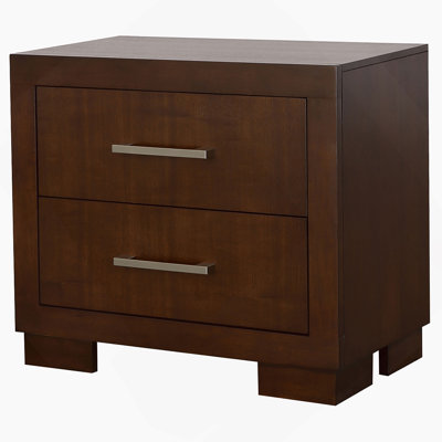 Table de chevet 2 tiroirs Polk Cappuccino
