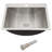 Brushed Nickel Stainless Steel Sink 21X17 - To Dirt And Grime, Clean Drop-In Bathroom 21"X17" Easy Clean, Time