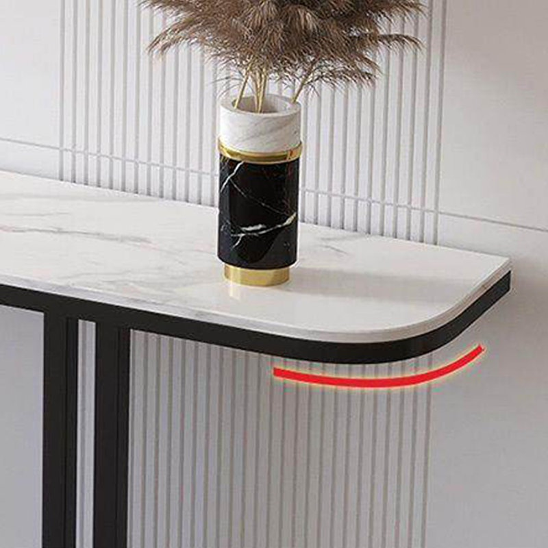 Console d'entrée moderne et minimaliste, H 31,5 po x l 39,4 po x P 11,8 po, Blanc