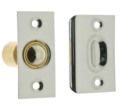 Solid Brass Wide Square Roller Ball Catch