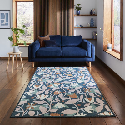 Scion Floral Digitally Printed 152cm X 230cm Area Rug