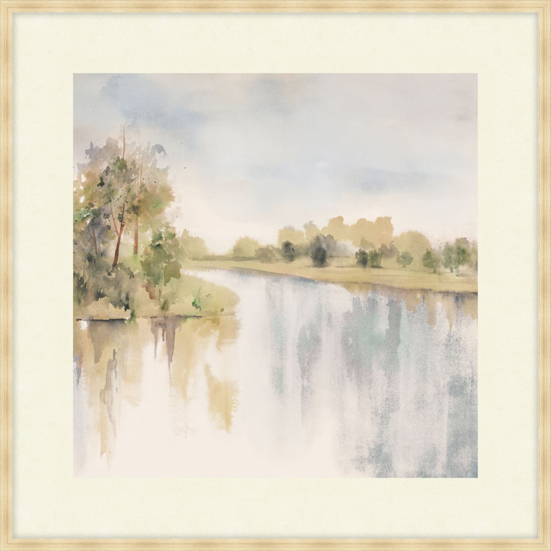 Landscape & Nature Framed Watercolour Painting Print, 24.75" H x 24.75" W