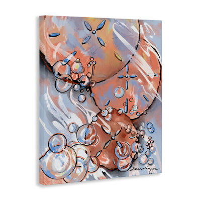 Abstract Brown Sand Dollars Canvas, design by Susan Lugar