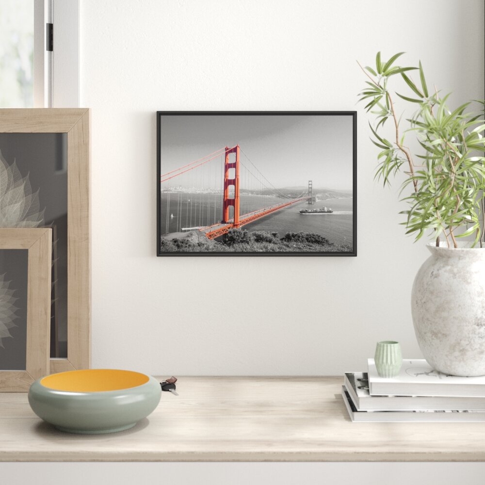 Gerahmtes Wandbild eindrucksvolle Golden Gate Bridge