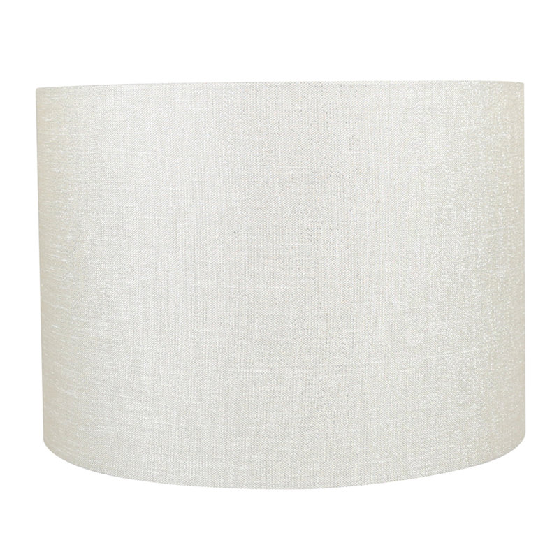 Plastic Drum Lamp Shade, Metallic Natural, 7" H x 8" W x 8" D