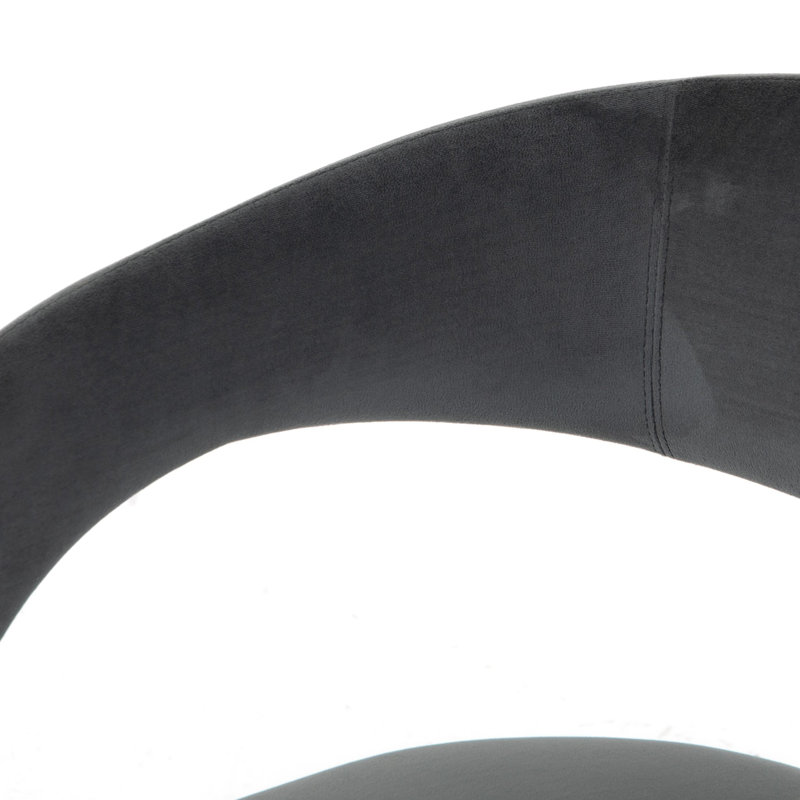 Hawkins Standard Upholstered Arm Chair, Charcoal Velvet