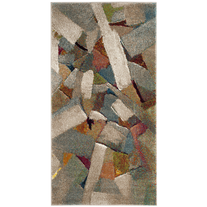 Geometric Shapes Area Rug, Rectangle 79 x 152 cm