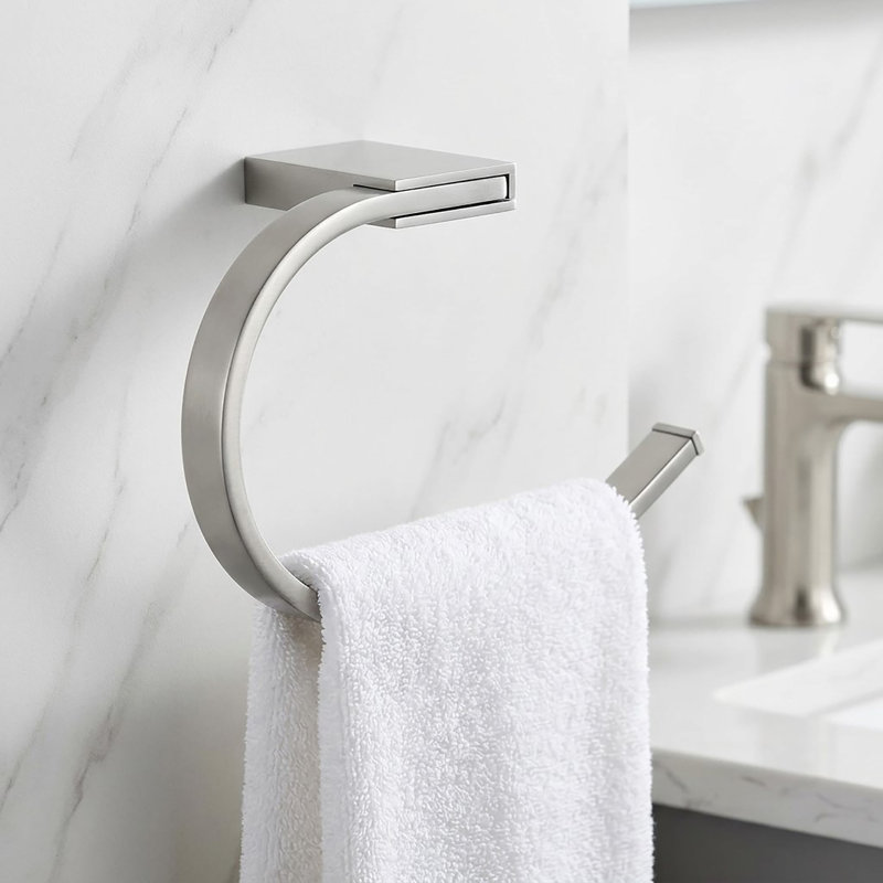 Porte-serviettes mural en acier inoxydable