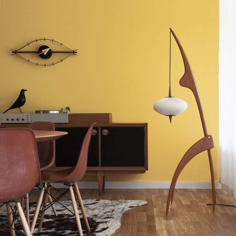 Praying Mantis Floor Lamp, Black Ash