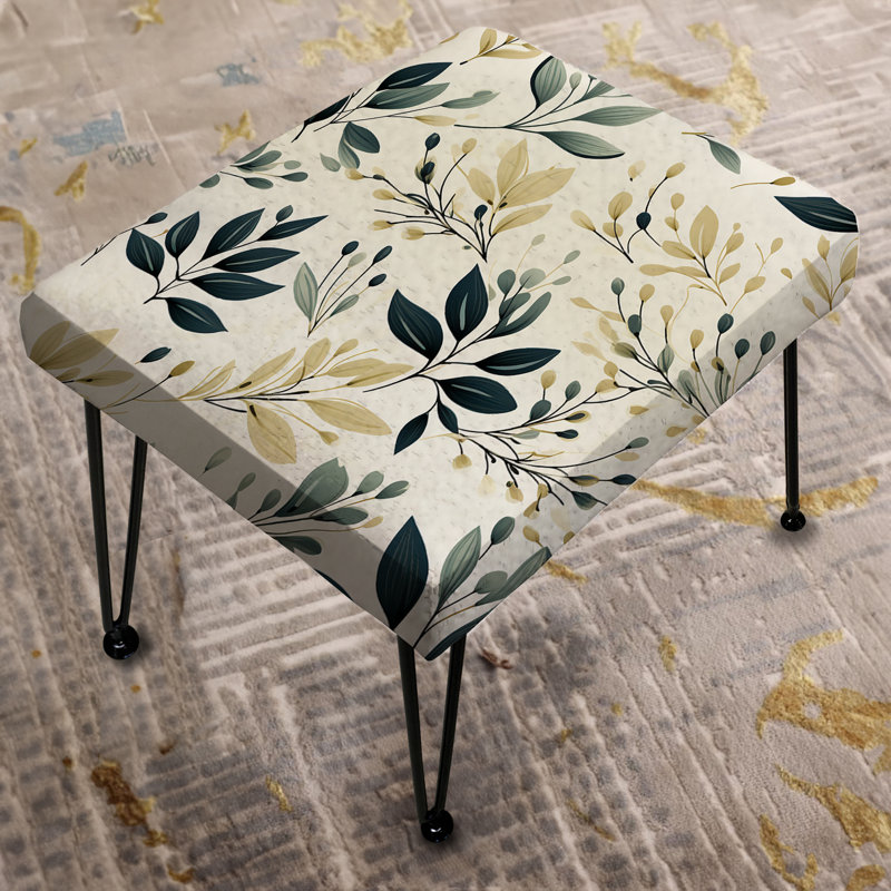 Modern Greenery - Plants Rectangle Ottoman