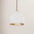 Bianca Ceramic Pendant (Gloss White and Gold)