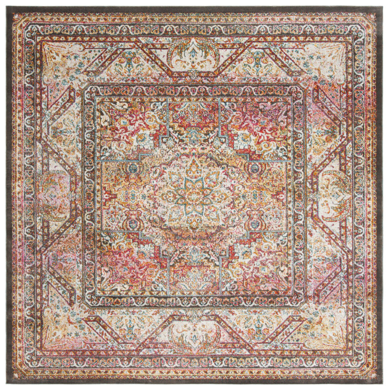 Marques Performance Chevron Rug, Square 6'7"