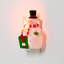 Bonhomme de neige scintillant avec veilleuse de Noël vacillante - 5 po