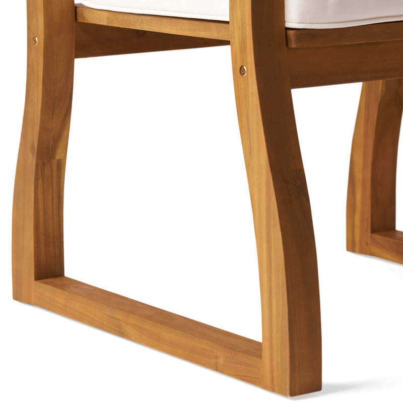 Wood Armchair Pair - , 20.75"W X 19"D Seat Chair Finish, Versatile Outdoor Use, 24.75"X26.75"X35