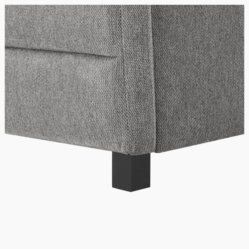 Lit de jour rembourré Eslet, gris, Grand