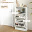 Armoire à chaussures polyvalente avec plusieurs compartiments et un design élégant