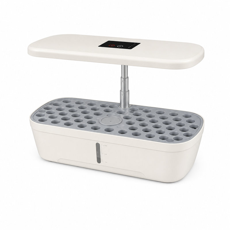 Jardin hydroponique d'intérieur 12 gousses avec lumière DEL - Cadeau, Blanc