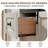 Farmhouse 5 Drawers Dresser Wood Rustic with Sliding Barn Door & Shelf-1147057867