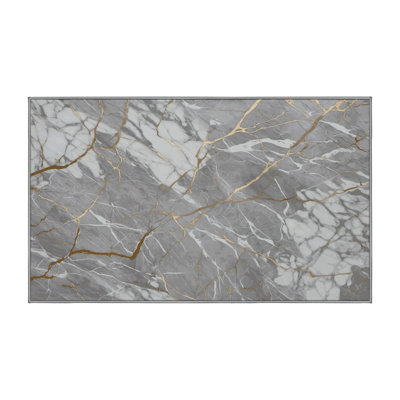 Machine Washable Gray Area Rug
