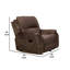 Fauteuil inclinable manuel avec accoudoirs moelleux Heny-117559144