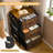 Night Stand With 3 Drawers For Bedroom, Bedside Table With Wooden Top, Sturdy Steel Frame End Table, Small Dresser For Bedroom, Living Room-1474940521-1458148491