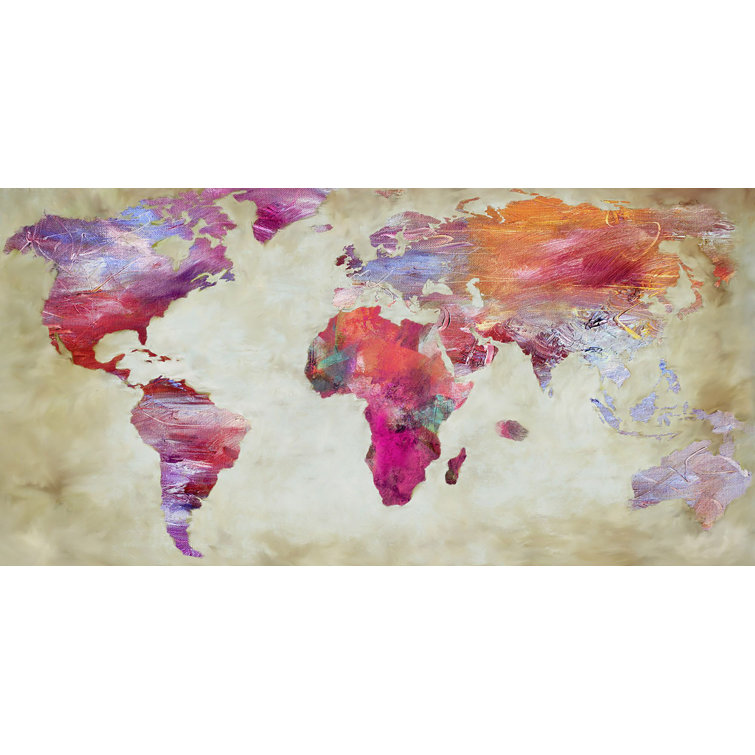 World In Colour by Joannoo - Wrapped Canvas Print