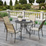 5 Pcs Outdoor Patio Table And Chair Set For 4